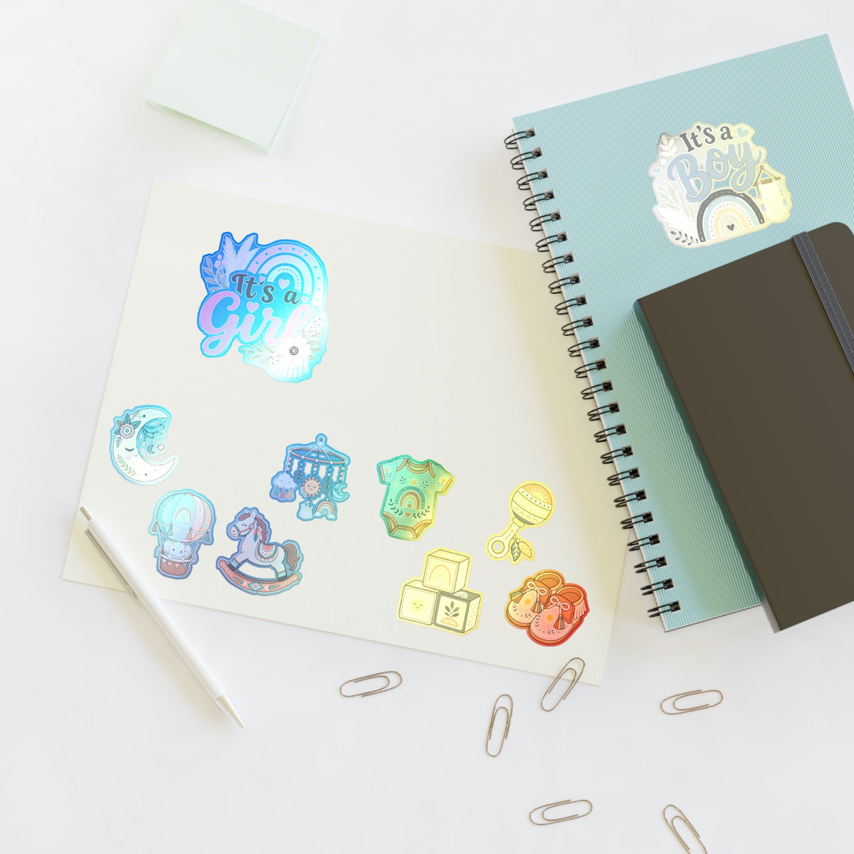 It's a Girl or Boy Boho Baby Shower Sticker Sheets
