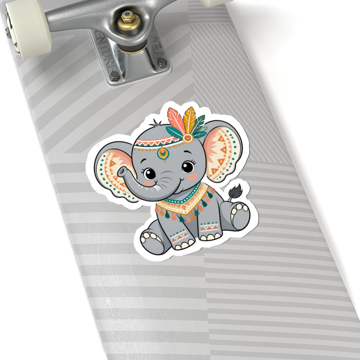 Cute Boho Elephant Kiss-Cut Sticker