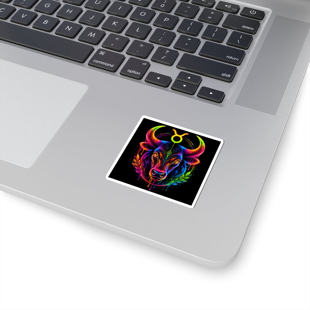 Neon Taurus Bull Kiss-Cut Sticker