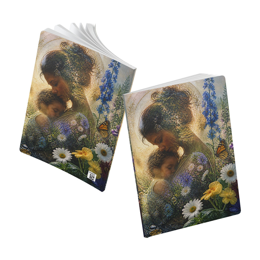Mother and Child Floral Softcover Journal – Heartfelt Keepsake Notebook