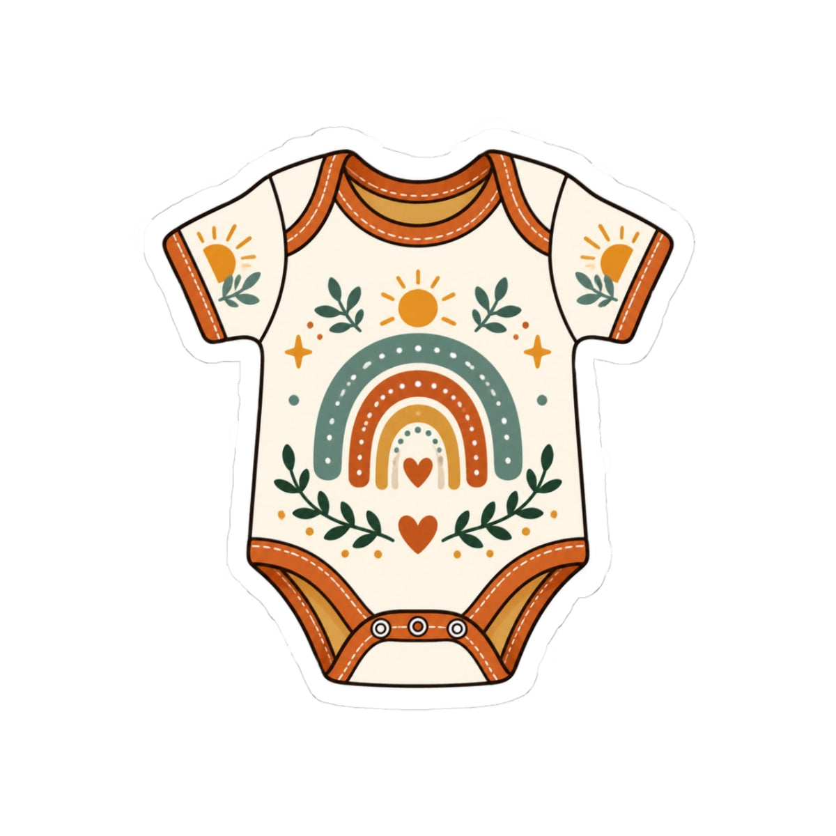 Rainbow Baby Bodysuit Kiss-Cut Sticker