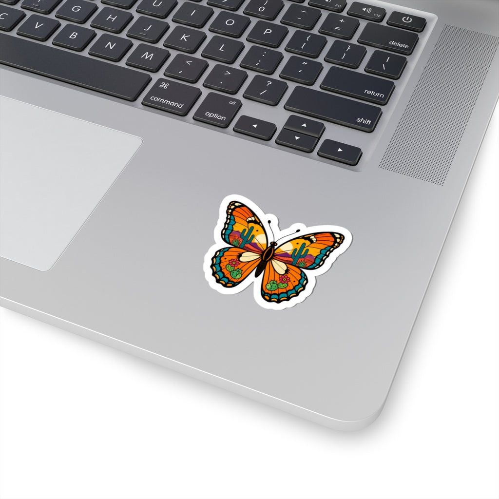 Colorful Desert Butterfly Kiss-Cut Sticker