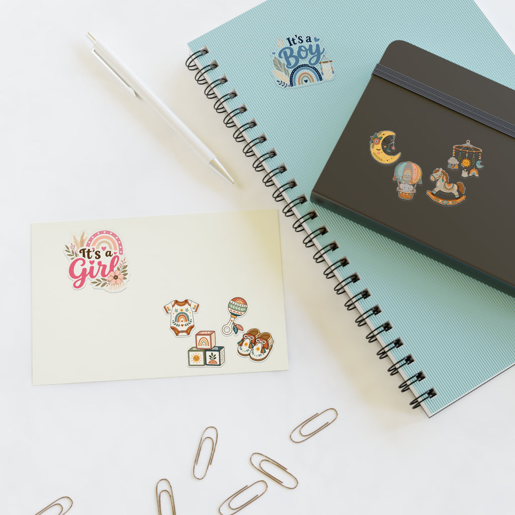 It's a Girl or Boy Boho Baby Shower Sticker Sheets