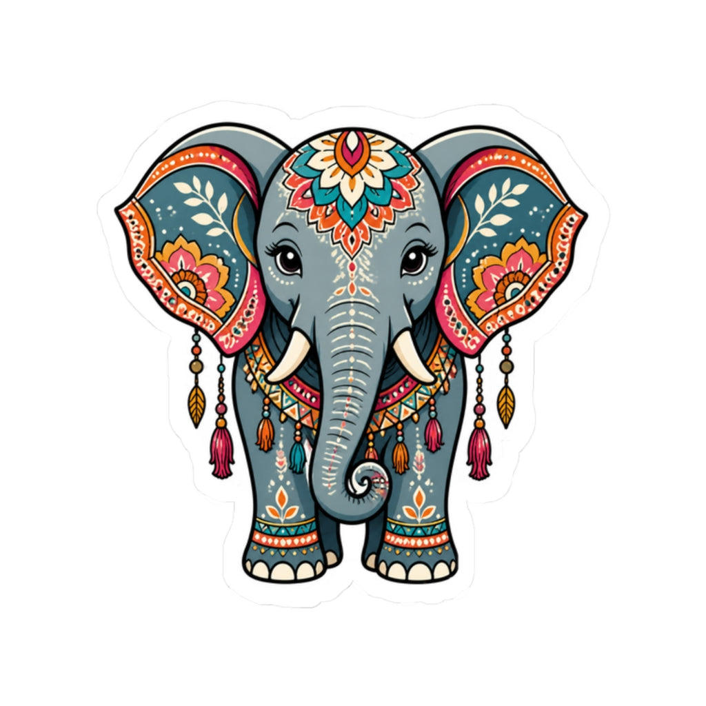 Decorative Elephant Kiss-Cut Sticker