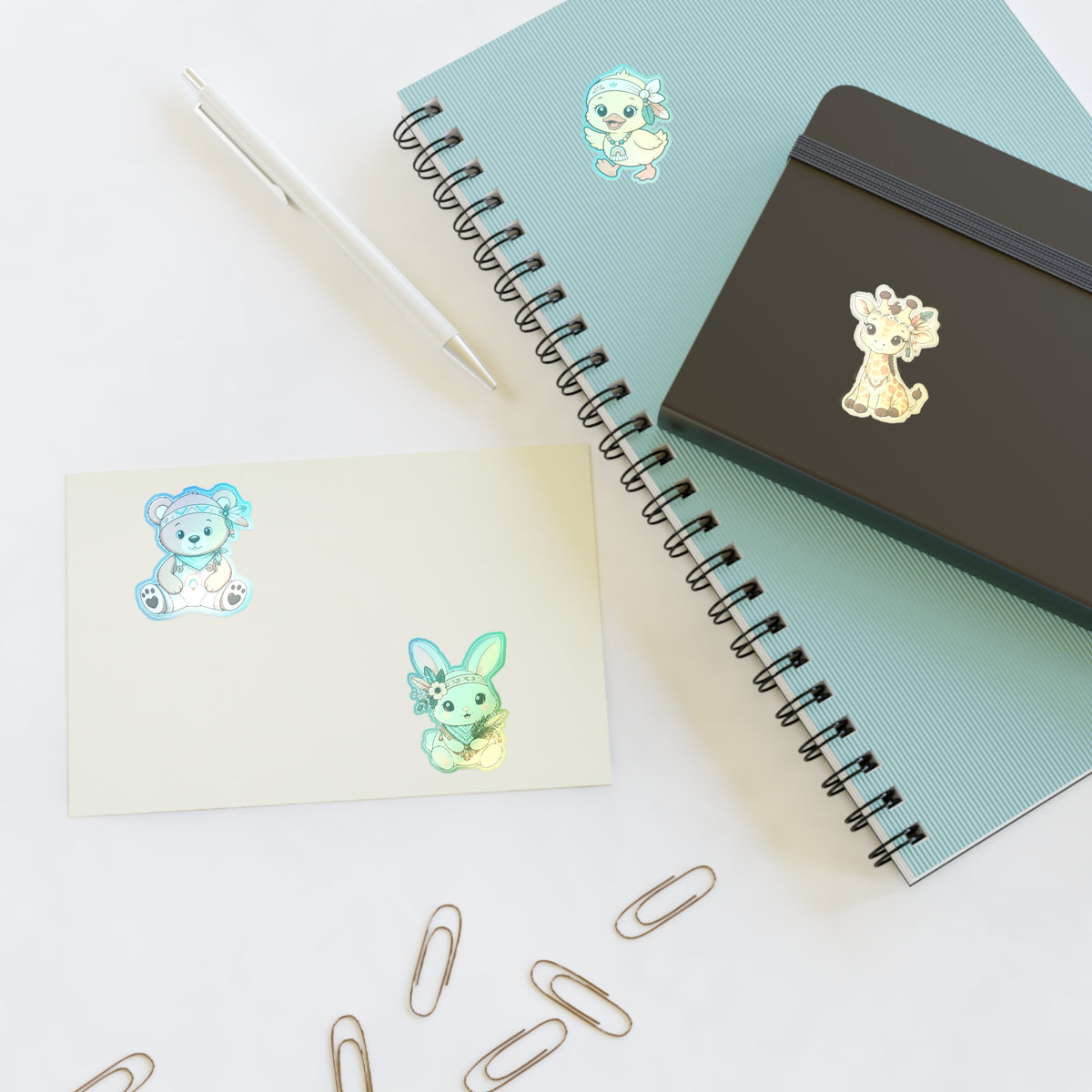 Cute Boho Animals Sticker Sheets
