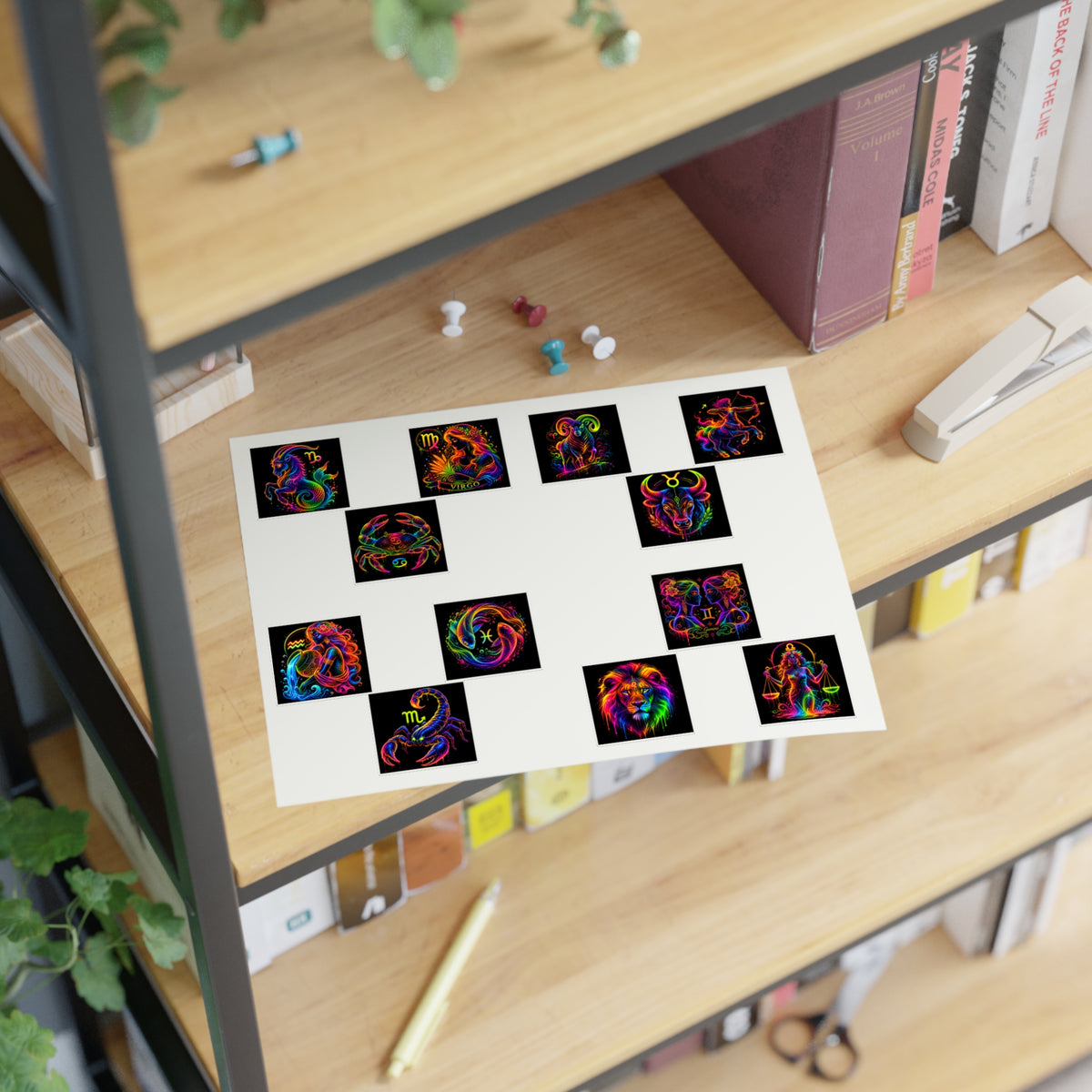Colorful Zodiac Signs Sticker Sheets