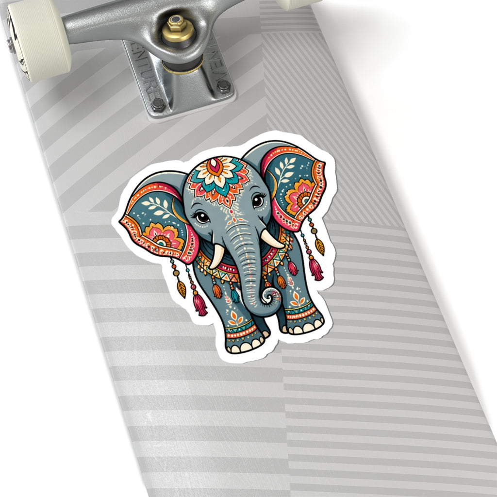 Decorative Elephant Kiss-Cut Sticker