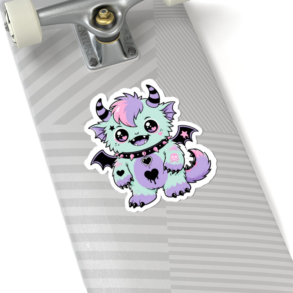 Cute Pastel Goth Monster Kiss-Cut Sticker