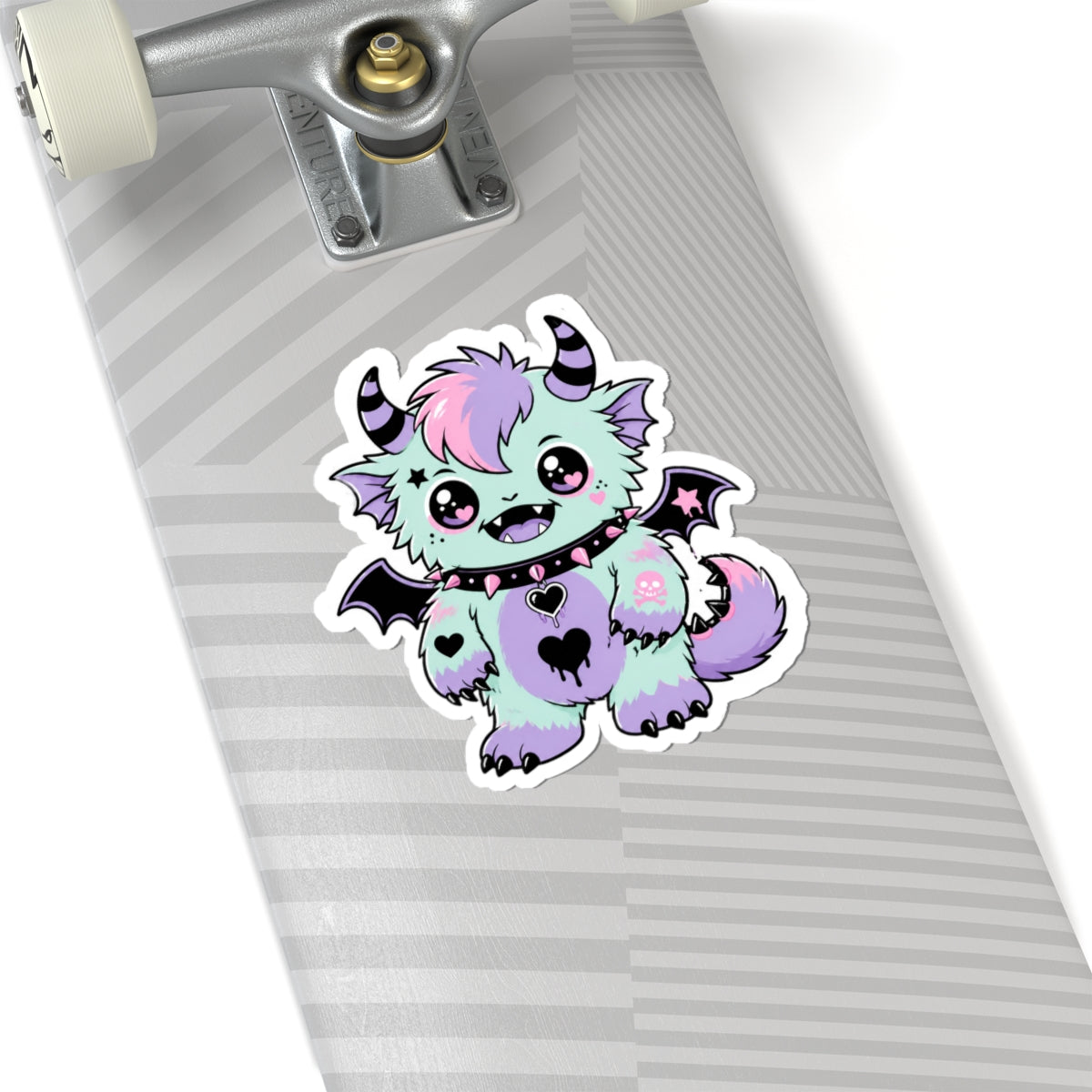 Cute Pastel Goth Monster Kiss-Cut Sticker