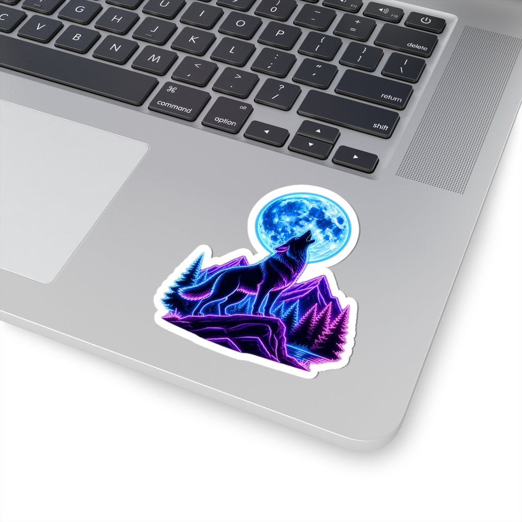 Howling Wolf Moon Kiss-Cut Sticker