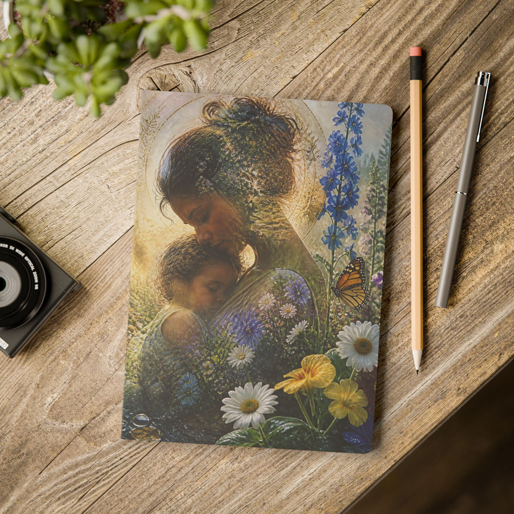 Mother and Child Floral Softcover Journal – Heartfelt Keepsake Notebook