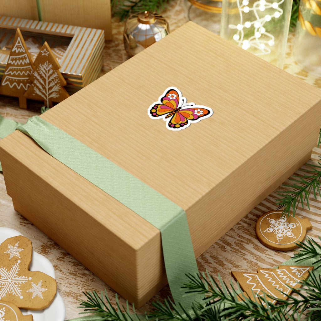 Colorful Butterfly Kiss-Cut Sticker
