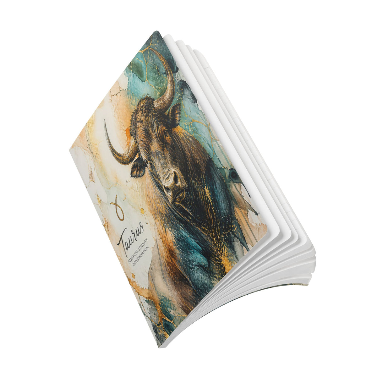 Taurus Bull Softcover Journal — Zodiac Notebook with Inspirational Traits