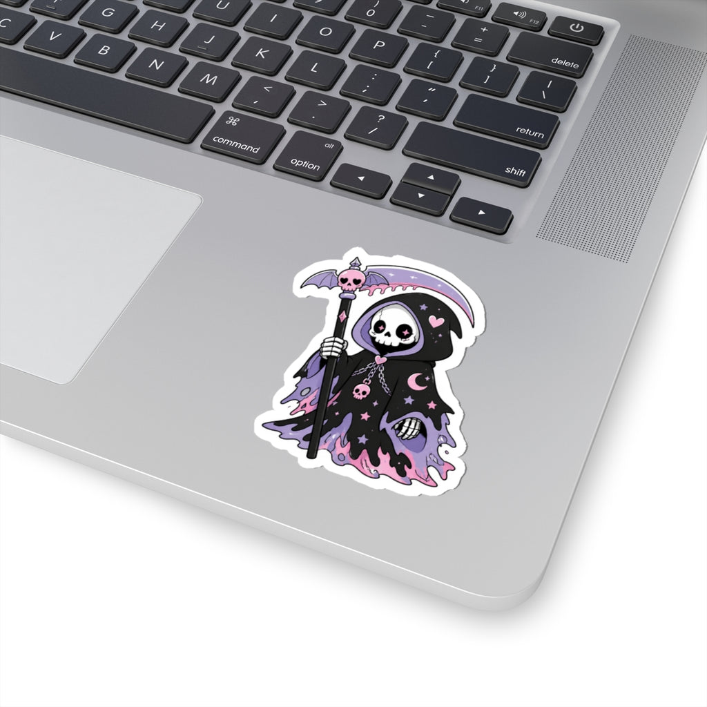 Pastel Gothic Grim Reaper Kiss-Cut Sticker
