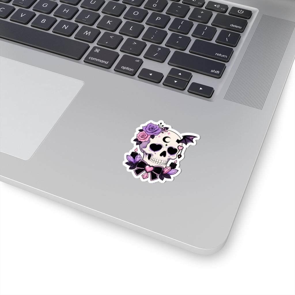 Pastel Gothic Sugar Skull Kiss-Cut Sticker