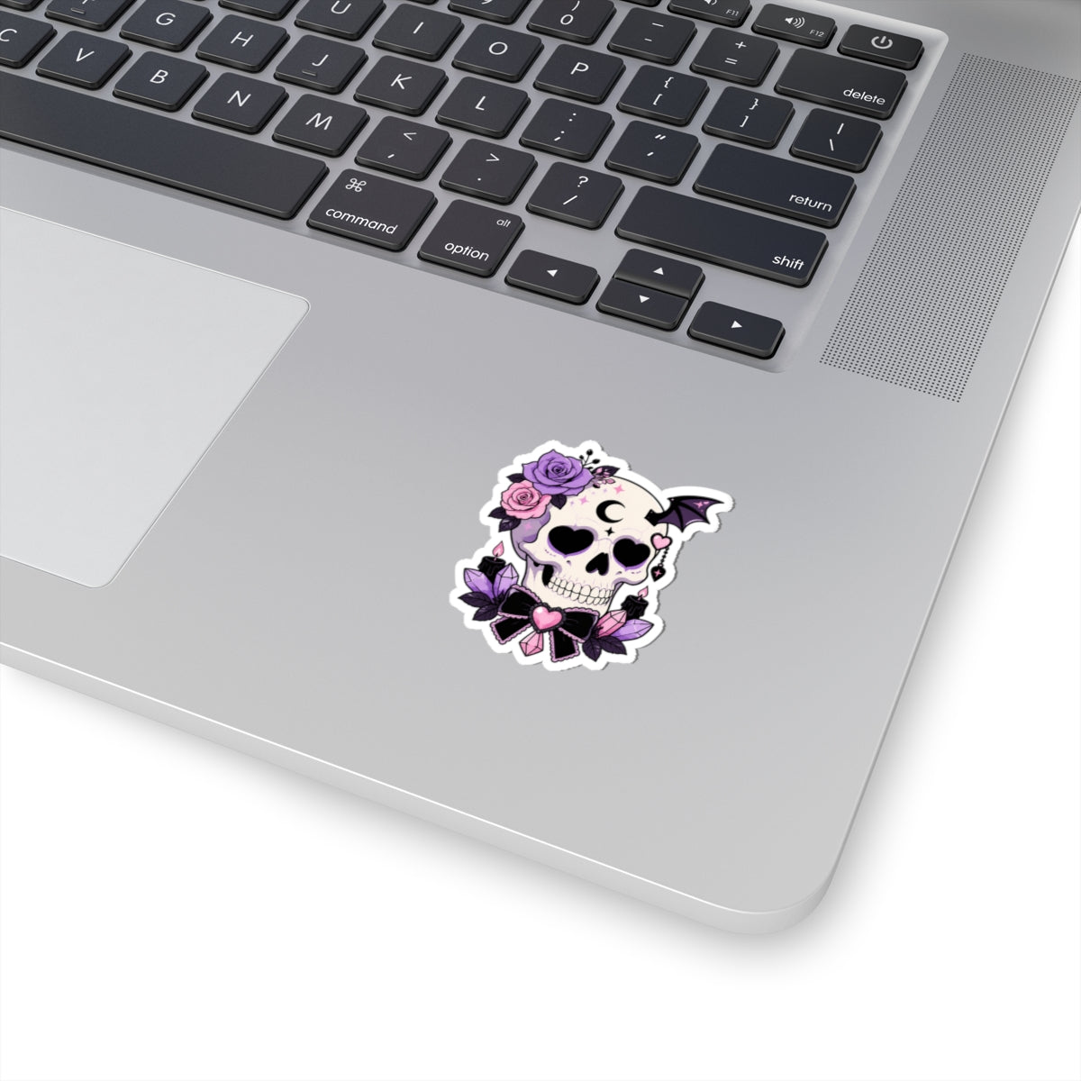 Pastel Gothic Sugar Skull Kiss-Cut Sticker