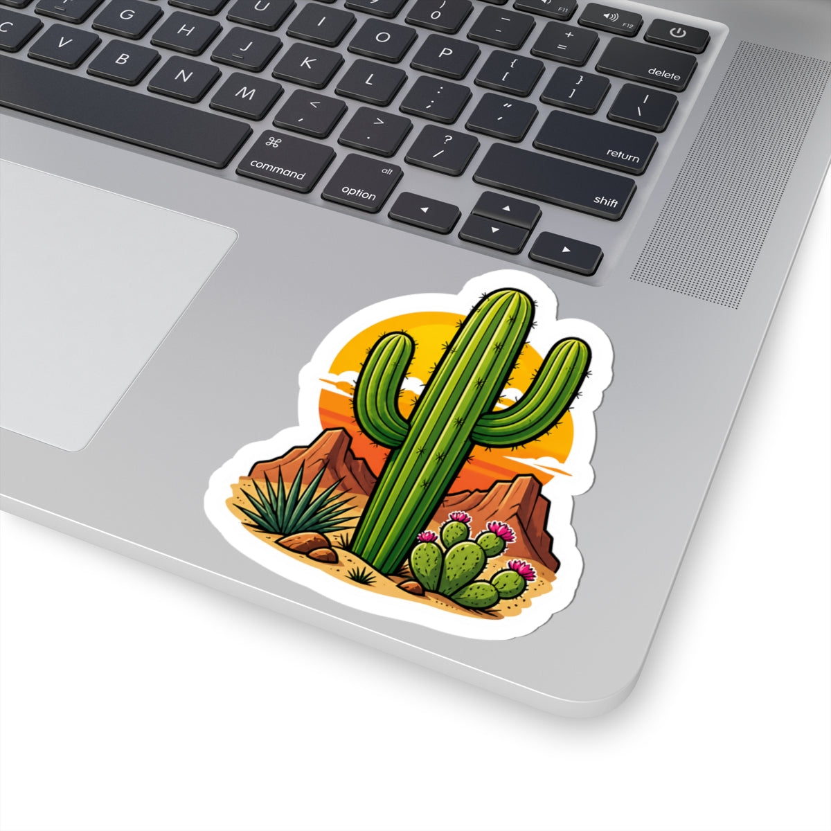 Desert Cactus Sunset Kiss-Cut Sticker