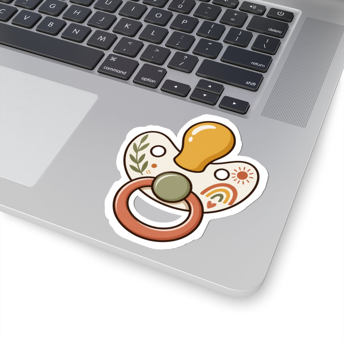 Boho Rainbow Pacifier Kiss-Cut Sticker