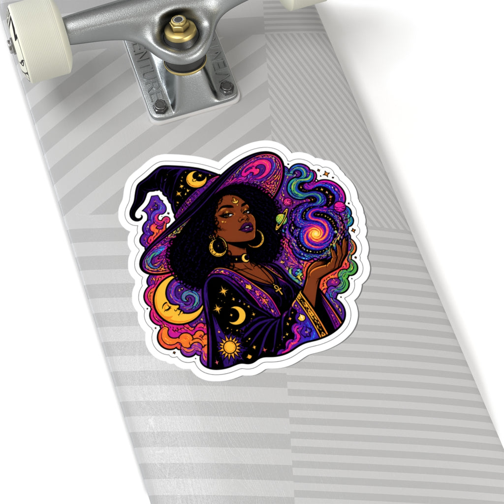 Mystic Witch Sticker — Afro Magic Kiss-Cut Vinyl Sticker