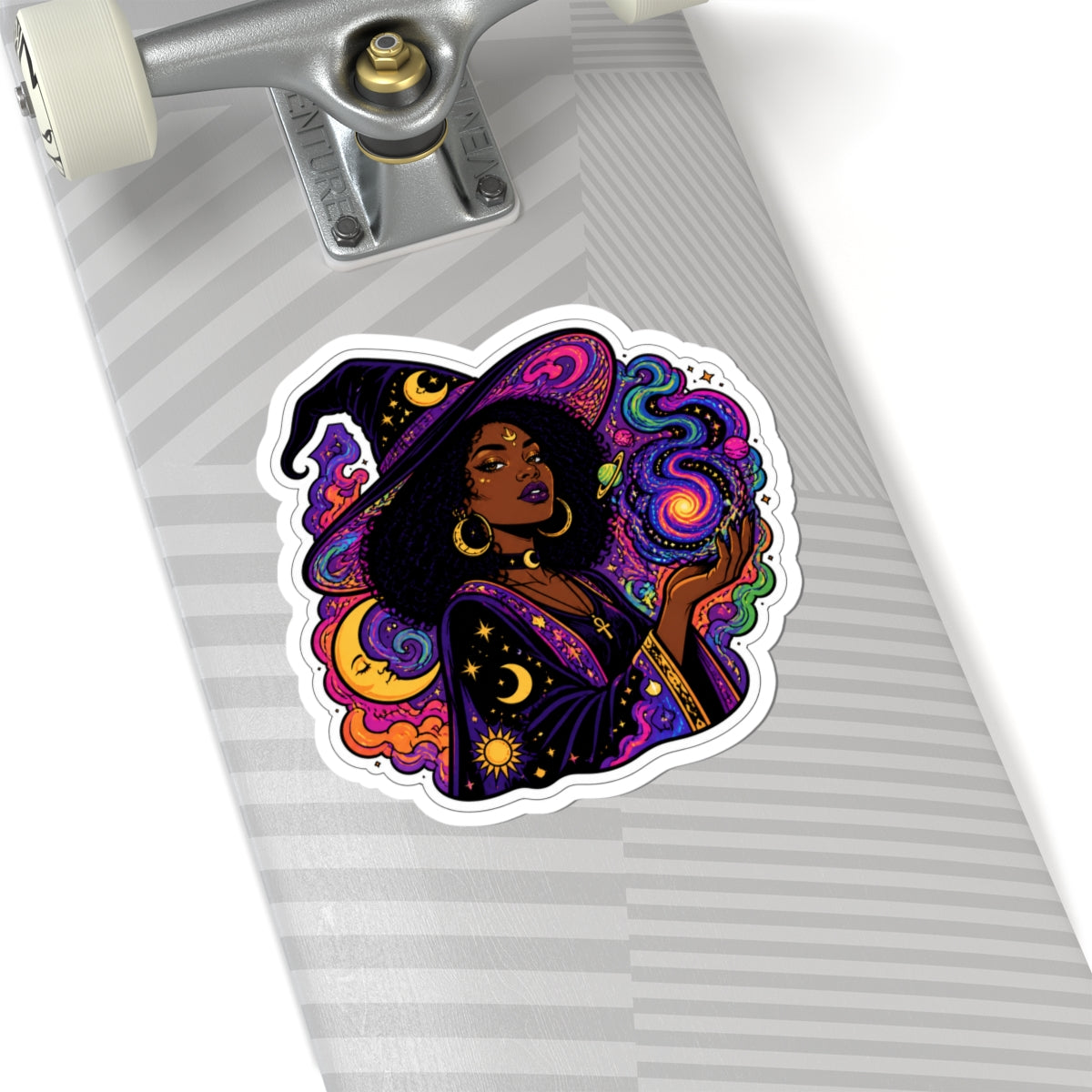 Mystic Witch Sticker — Afro Magic Kiss-Cut Vinyl Sticker