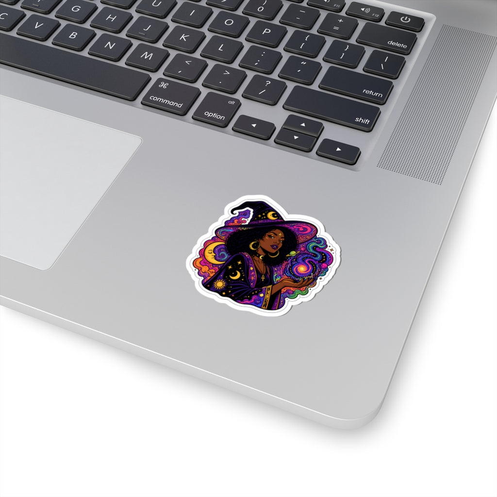 Mystic Witch Sticker — Afro Magic Kiss-Cut Vinyl Sticker