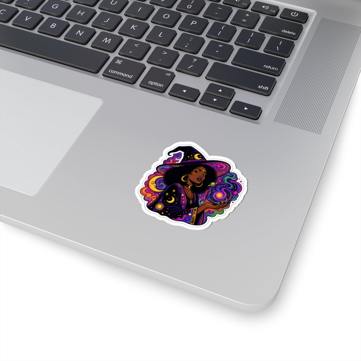 Mystic Witch Sticker — Afro Magic Kiss-Cut Vinyl Sticker