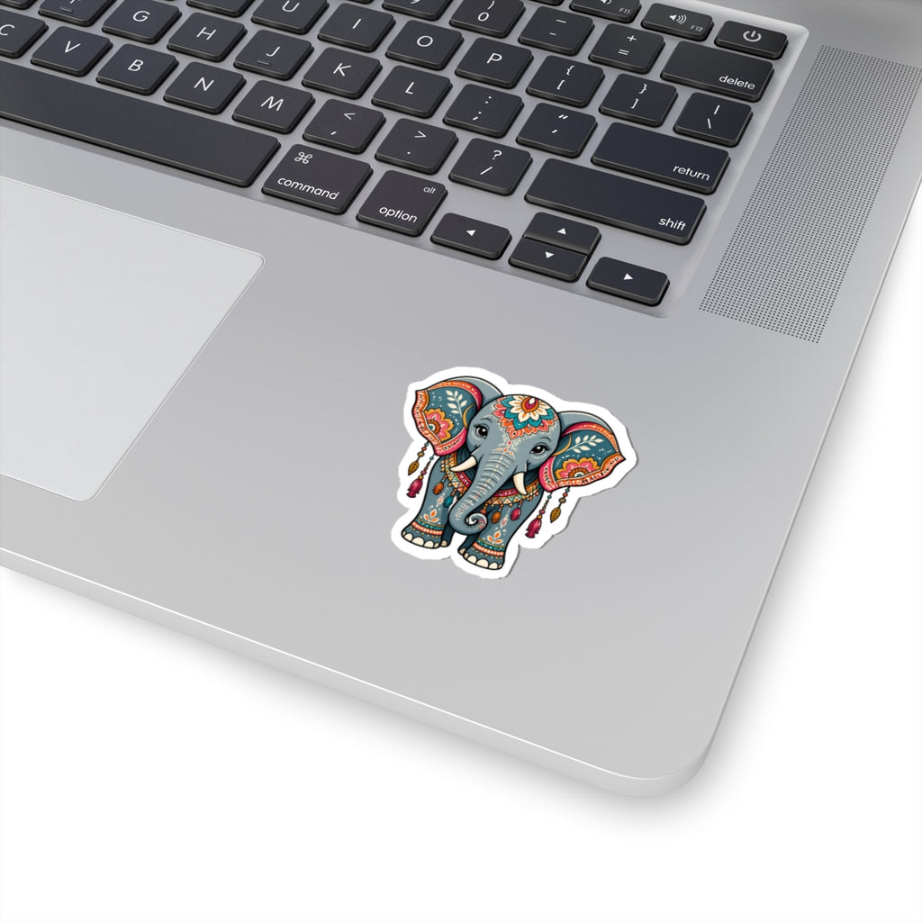 Decorative Elephant Kiss-Cut Sticker