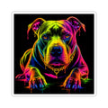 Neon Pit Bull Kiss-Cut Sticker