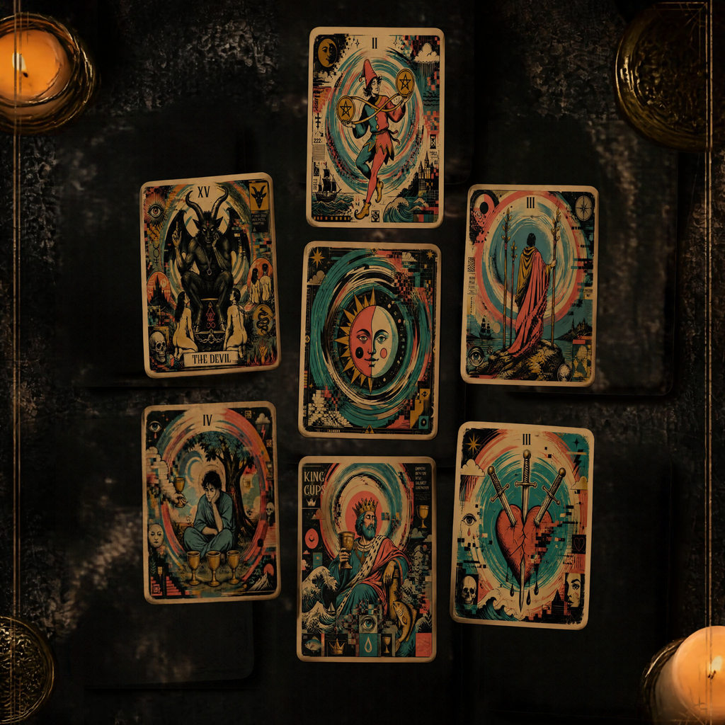 Ultra Static Dreams Printable Tarot Deck (With Tuck Box and Cheat Sheet)