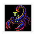 Neon Scorpion Zodiac Kiss-Cut Sticker