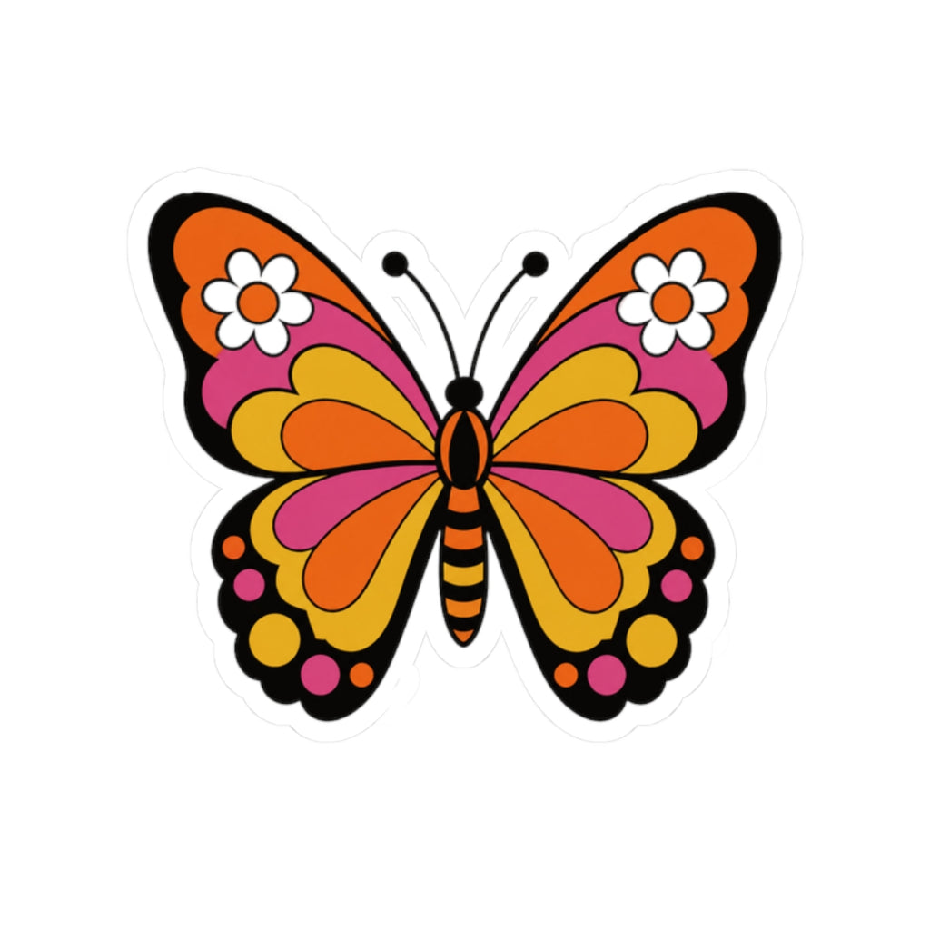 Colorful Butterfly Kiss-Cut Sticker