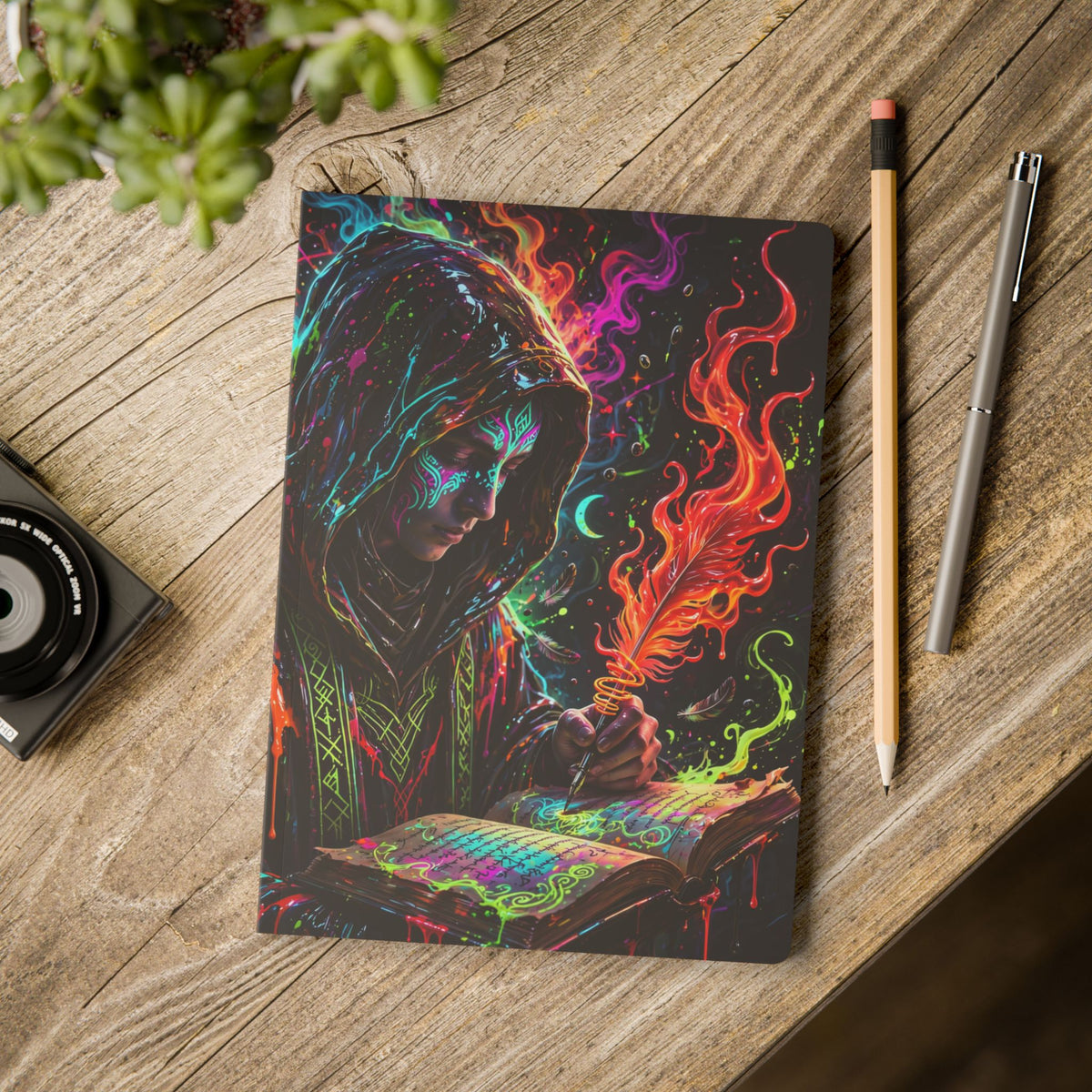 Journal — Neon Wizard Spellbook Softcover Journal