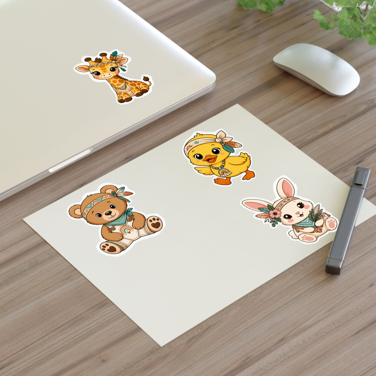 Cute Boho Animals Sticker Sheets