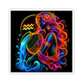 Neon Aquarius Water Bearer Kiss-Cut Sticker