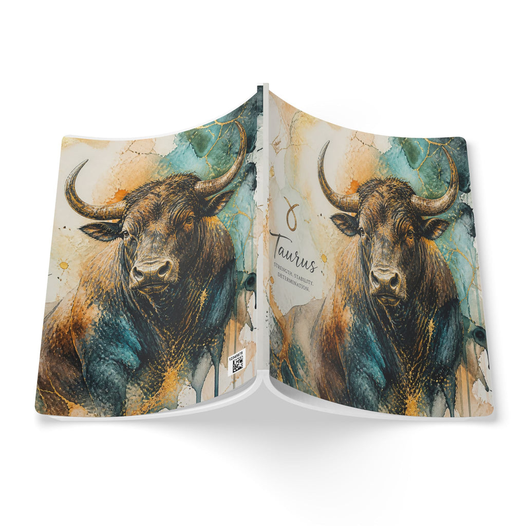 Taurus Bull Softcover Journal — Zodiac Notebook with Inspirational Traits