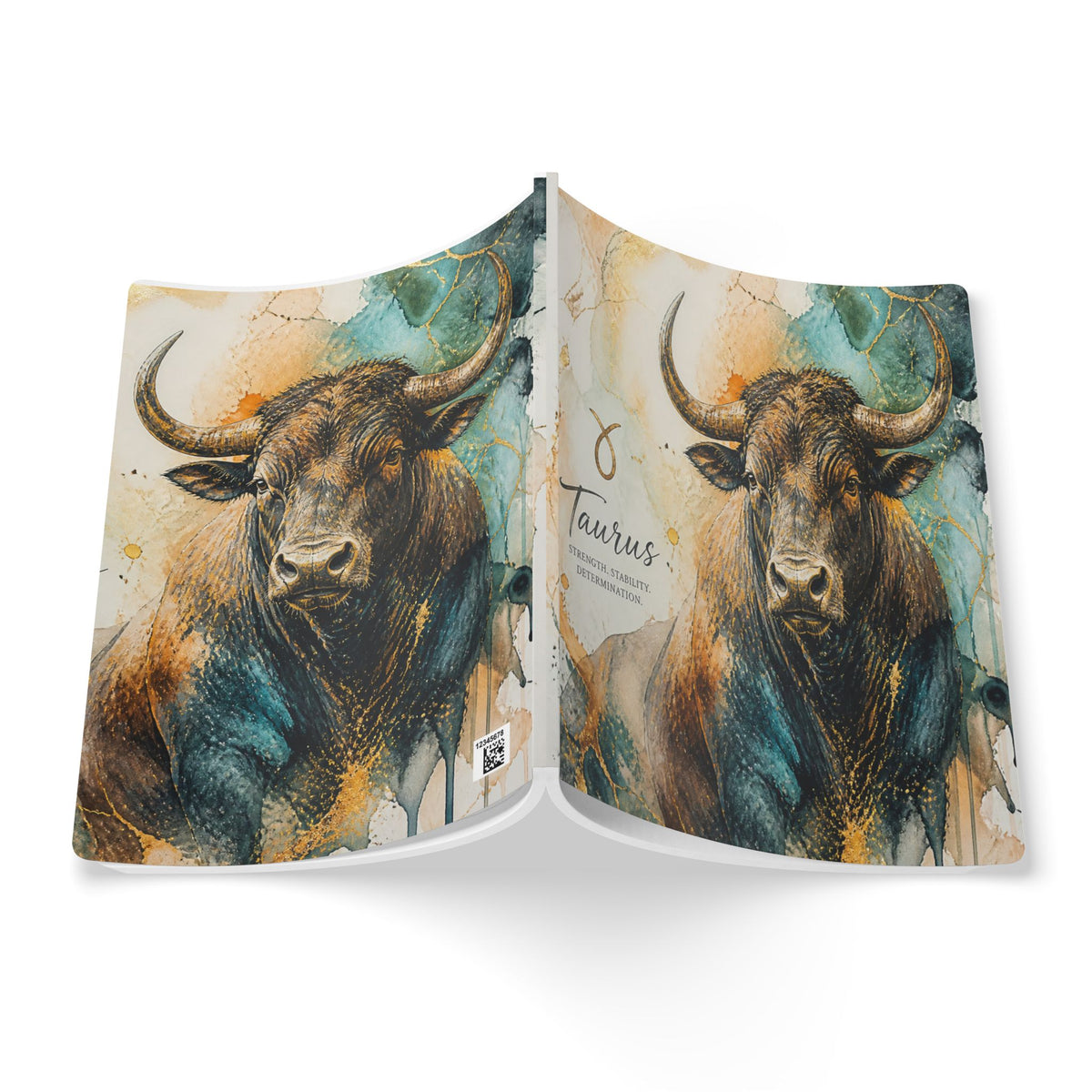 Taurus Bull Softcover Journal — Zodiac Notebook with Inspirational Traits
