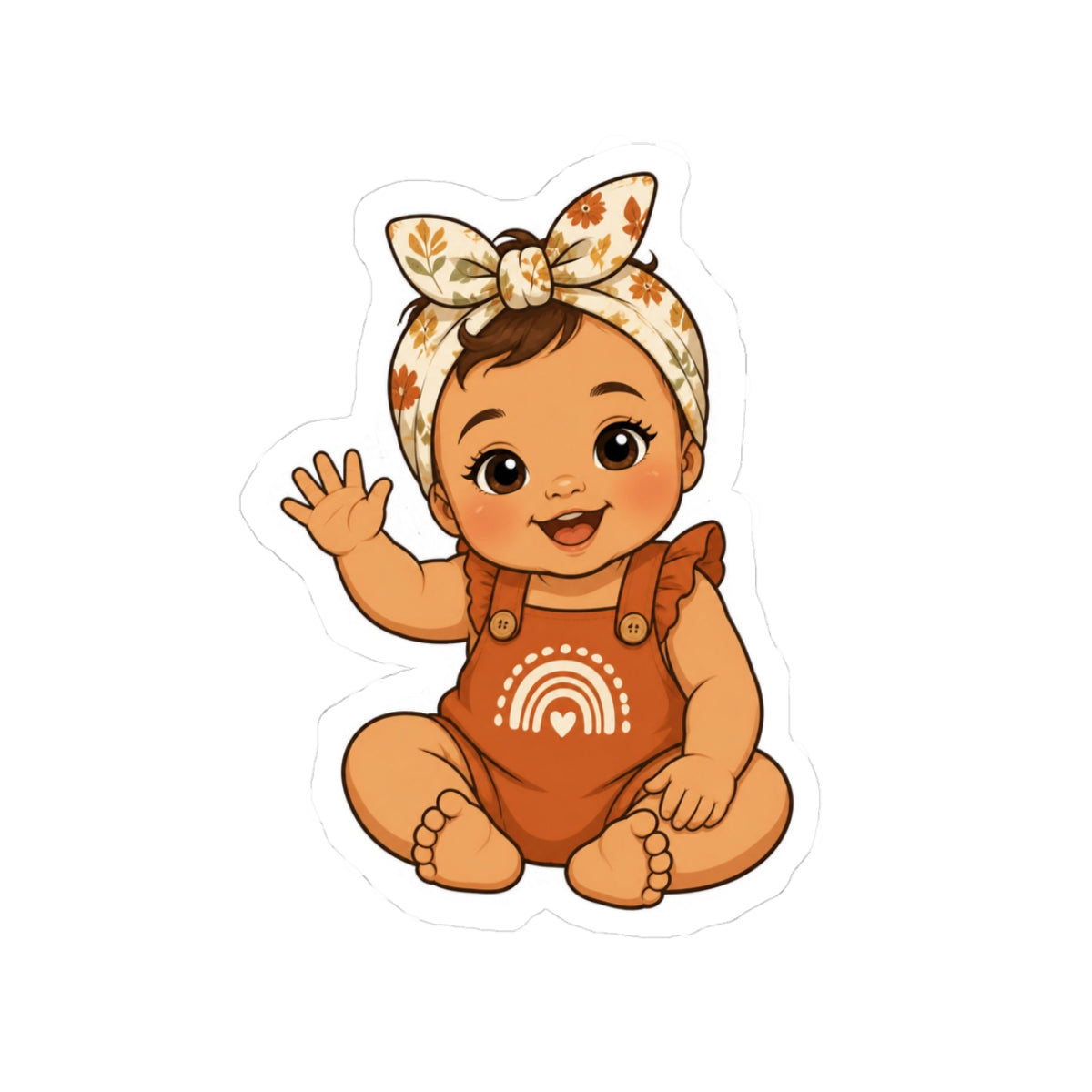 Cute Boho Baby Girl Sticker