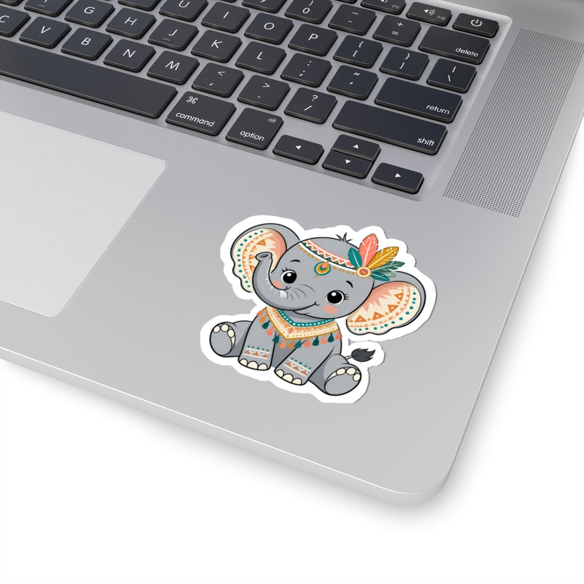 Cute Boho Elephant Kiss-Cut Sticker