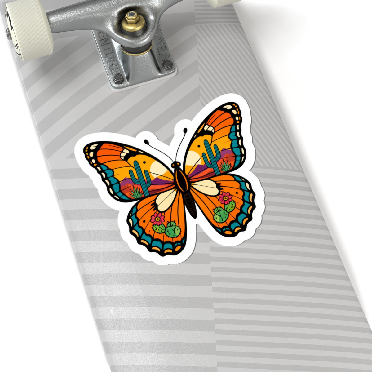 Colorful Desert Butterfly Kiss-Cut Sticker