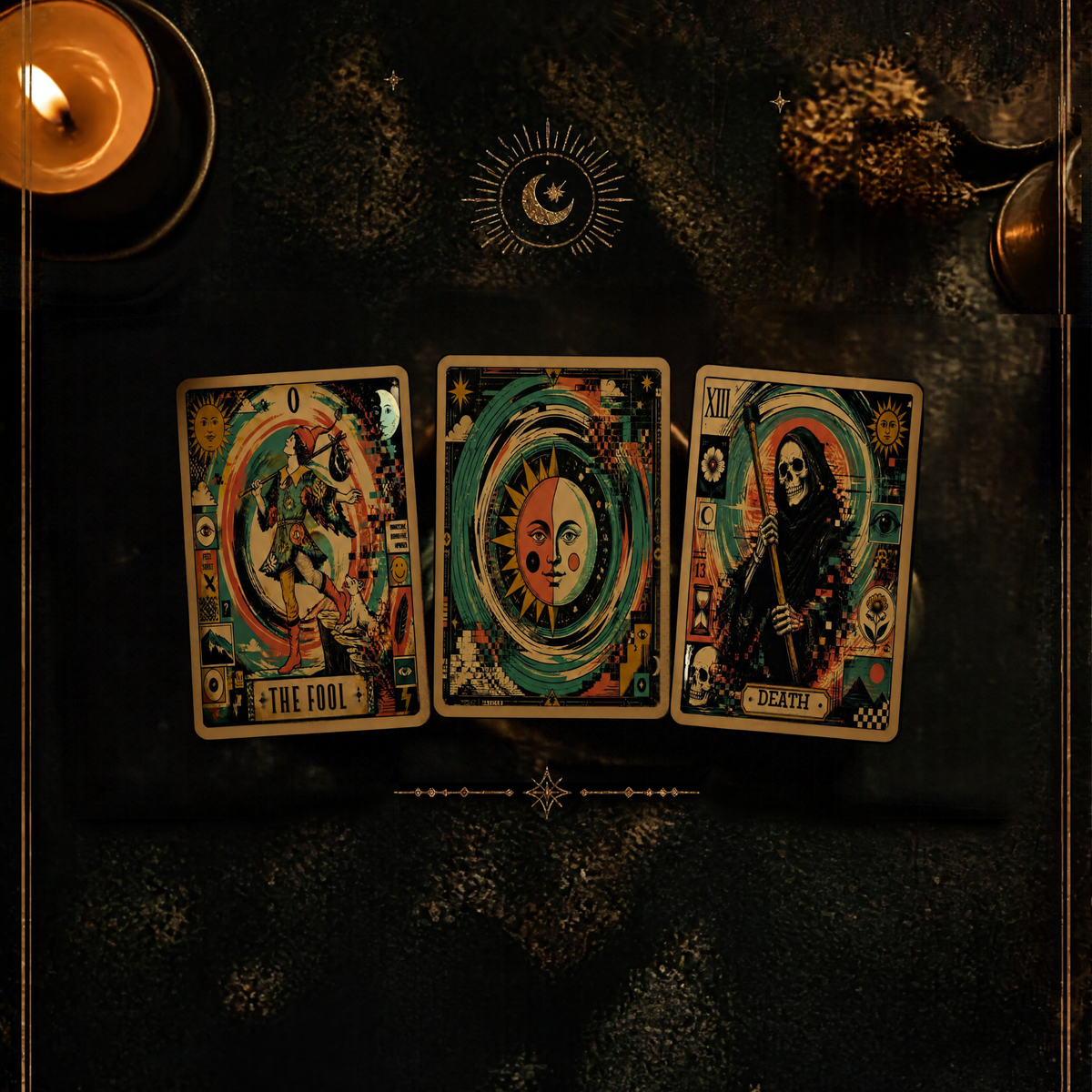 Ultra Static Dreams Printable Tarot Deck (With Tuck Box and Cheat Sheet)