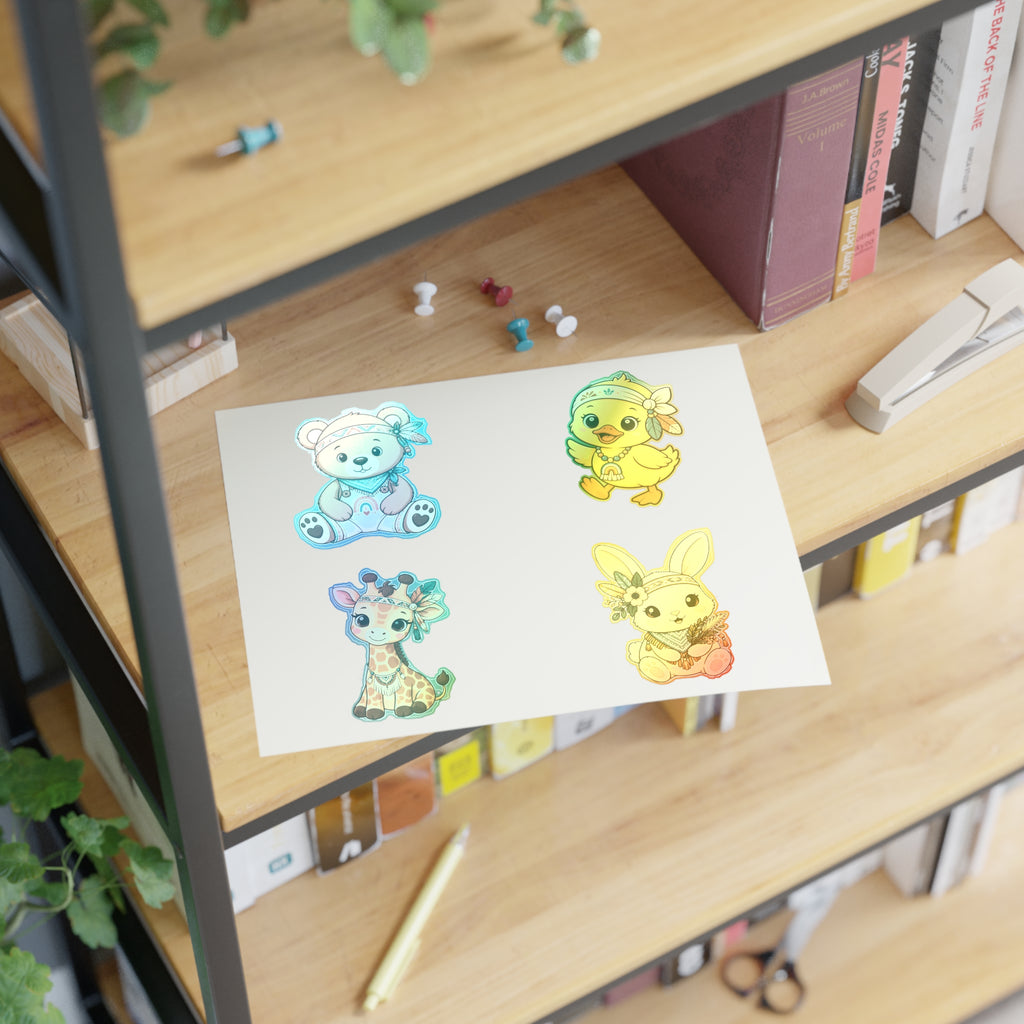 Cute Boho Animals Sticker Sheets