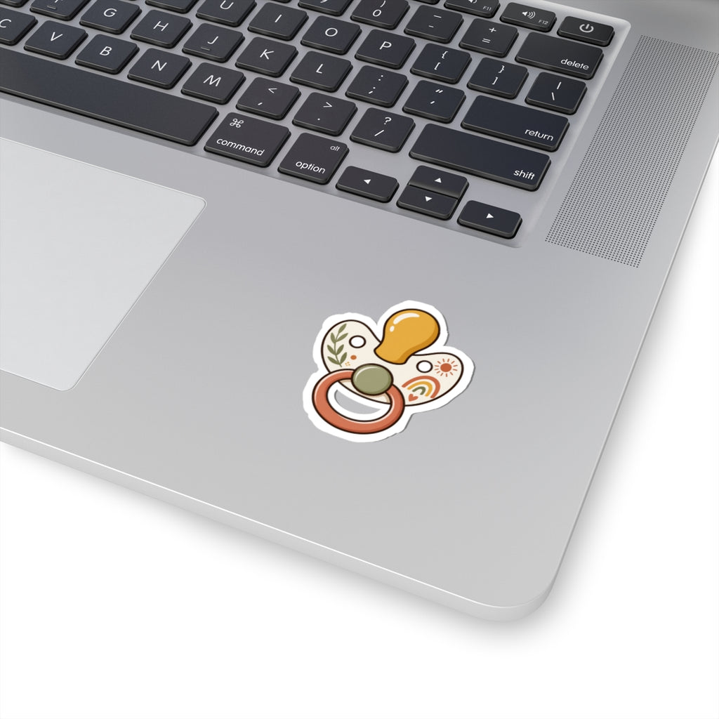Boho Rainbow Pacifier Kiss-Cut Sticker