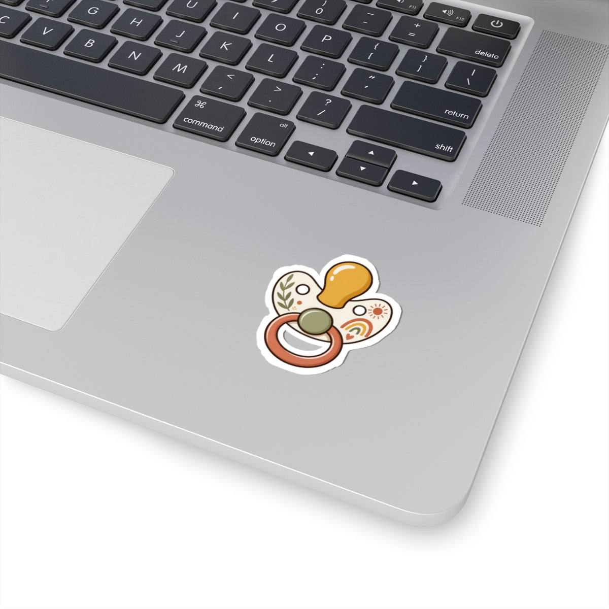Boho Rainbow Pacifier Kiss-Cut Sticker