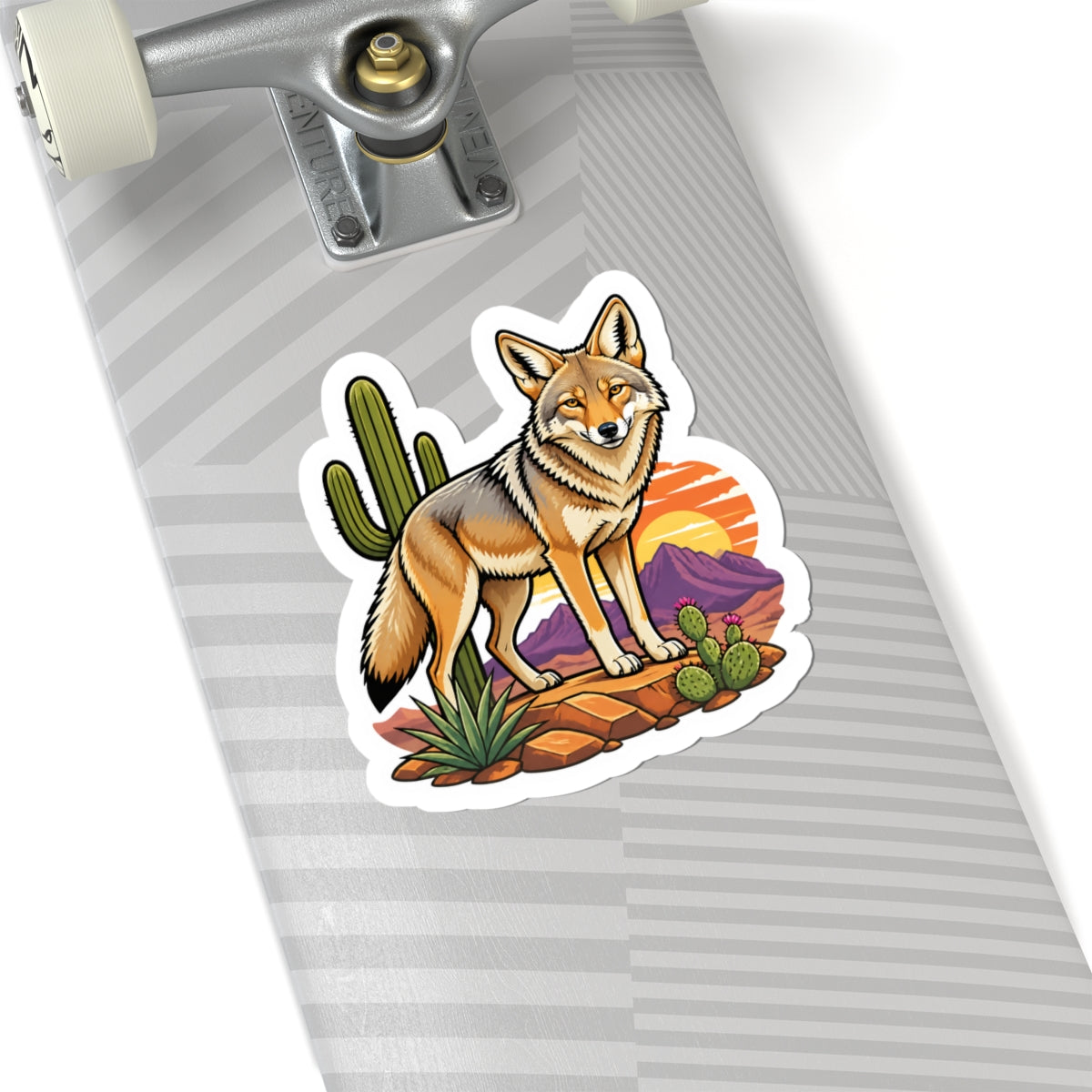 Desert Coyote Kiss-Cut Sticker