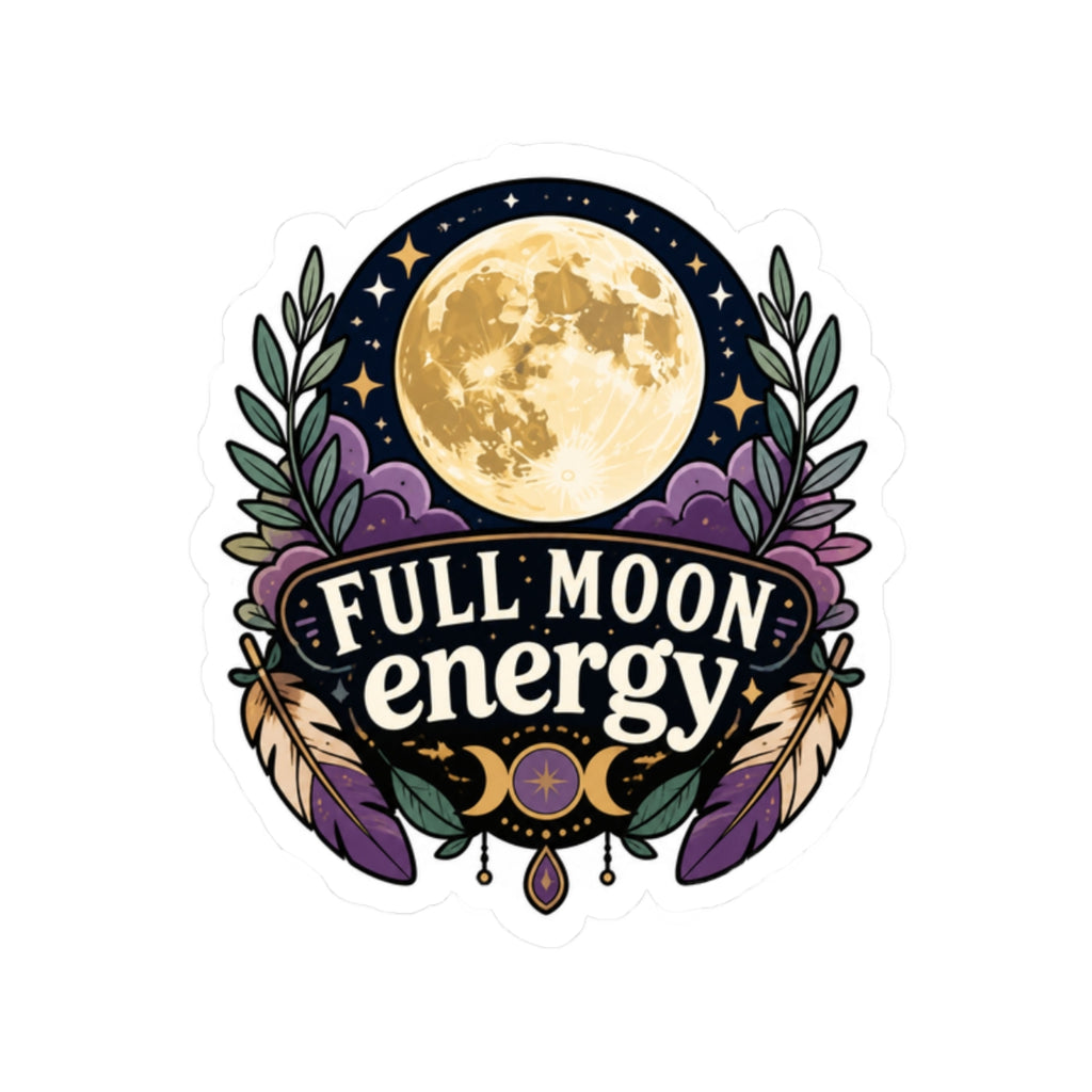 Full Moon Energy Kiss-Cut Sticker
