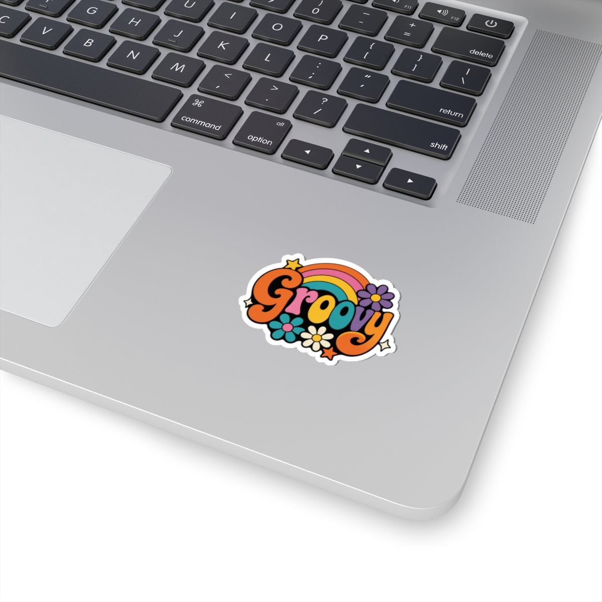 Groovy Rainbow Kiss-Cut Sticker
