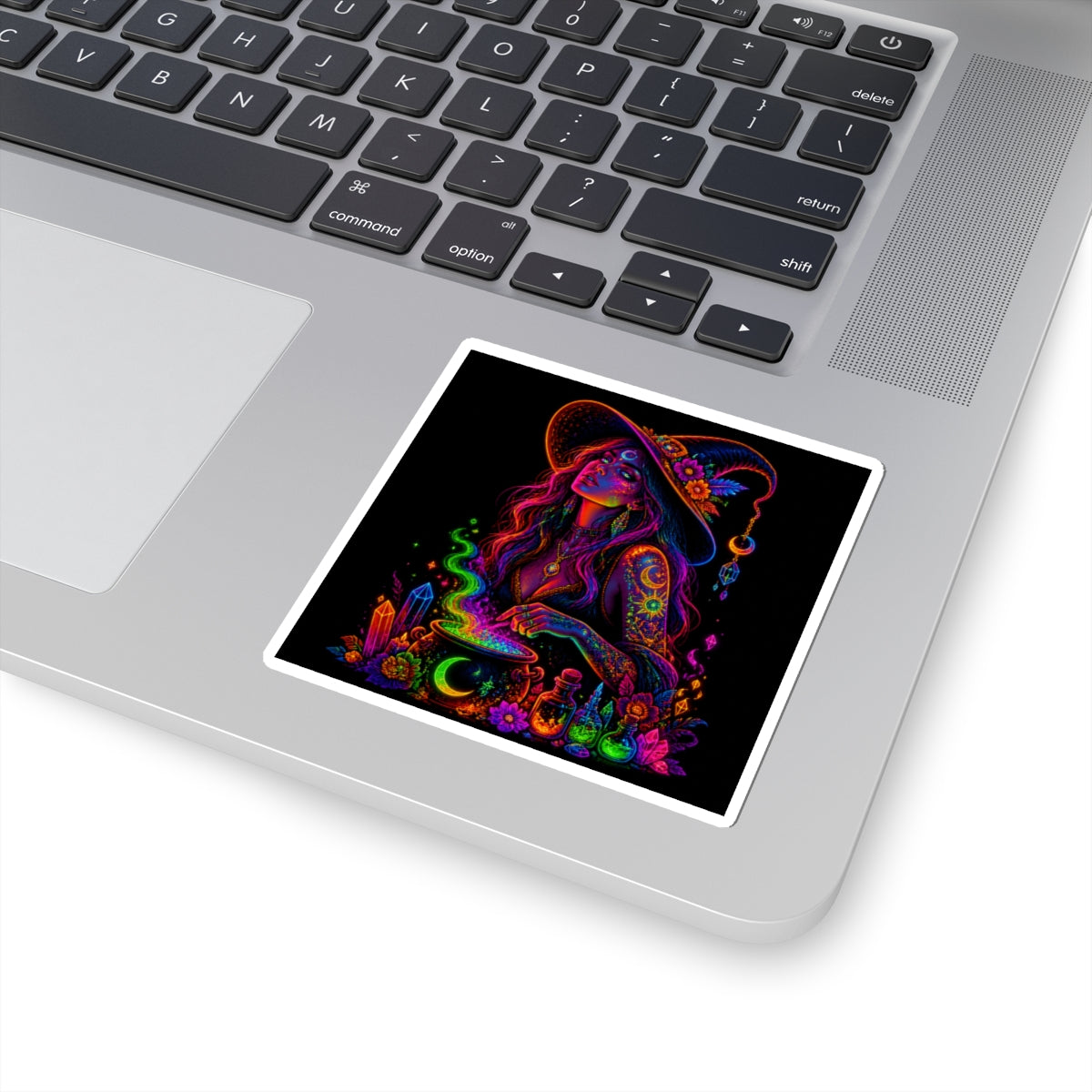 Neon Mystic Witch Kiss-Cut Sticker