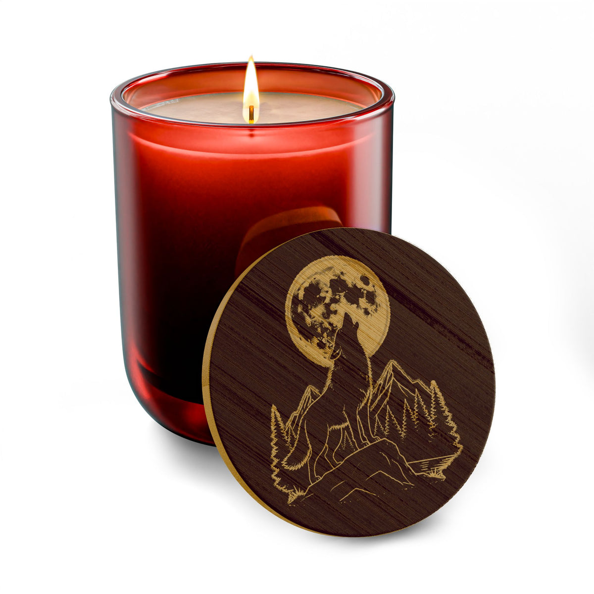 Mountain Moon Engraved Soy Candle