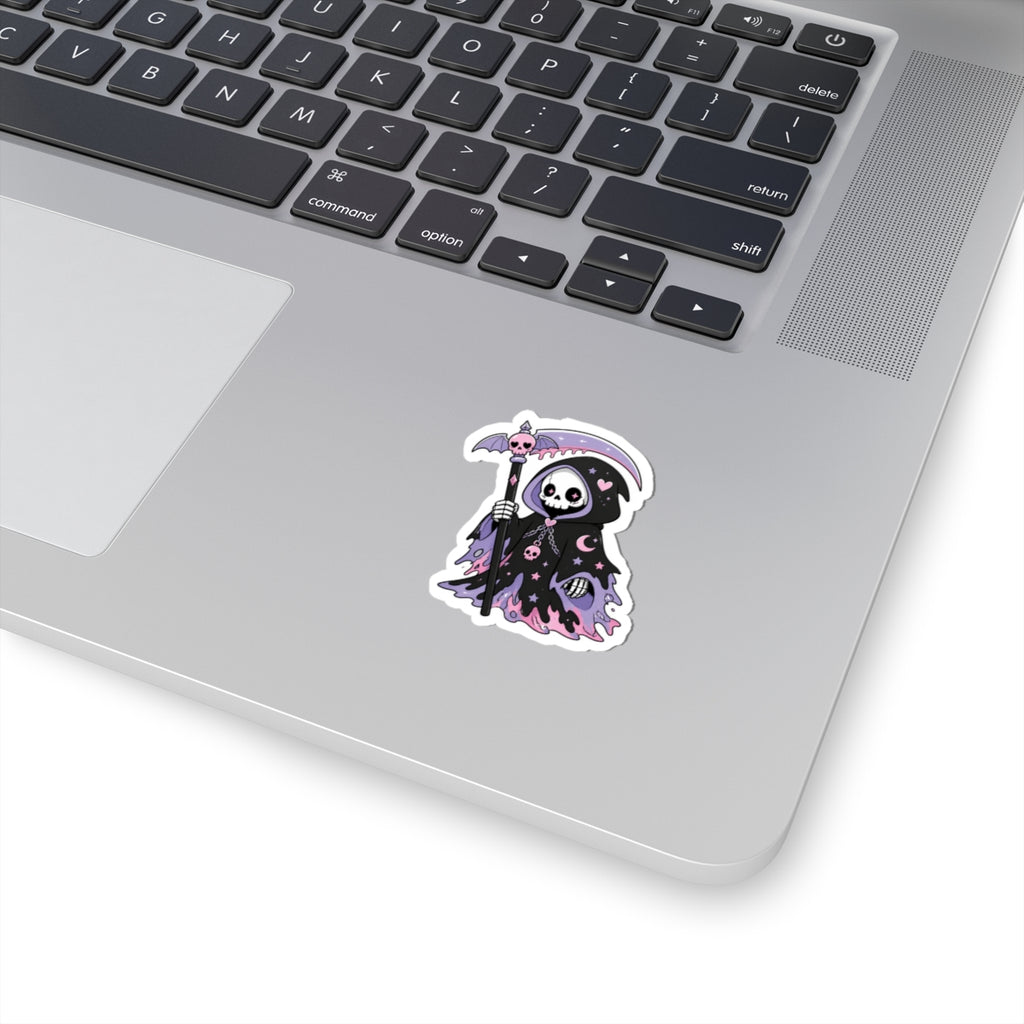 Pastel Gothic Grim Reaper Kiss-Cut Sticker
