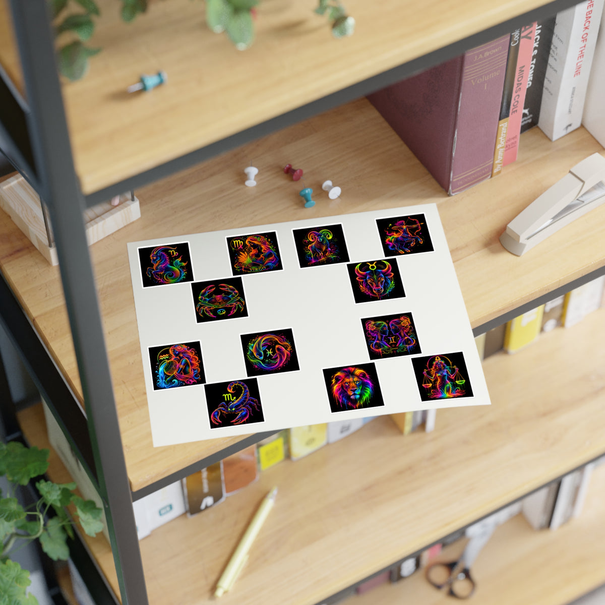 Colorful Zodiac Signs Sticker Sheets
